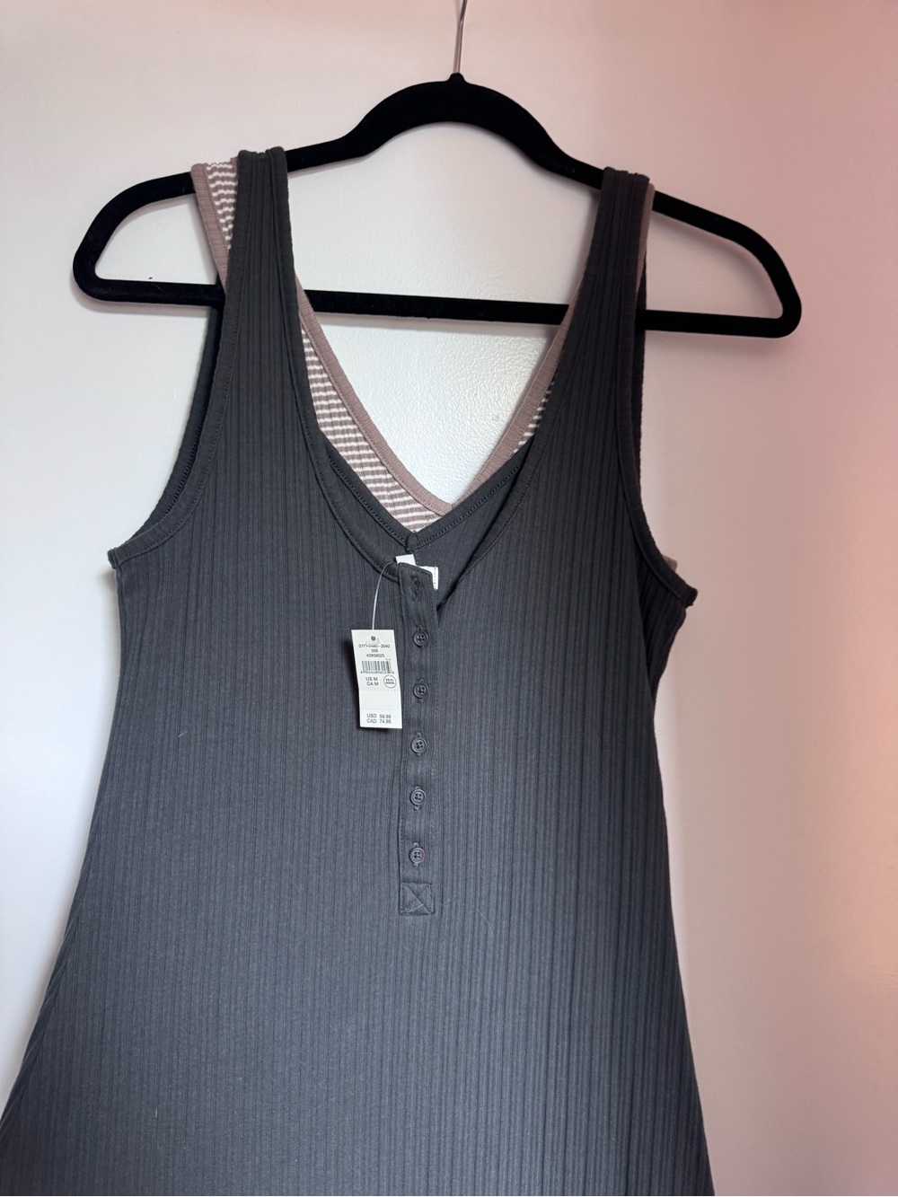BUNDLE****NWT Aerie Ribbed Henley Maxi Dress Bundle – Size Medium (2 Dresses) - Picture 6 of 11
